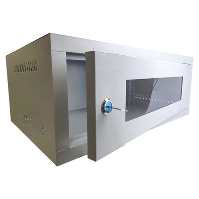 9U Network Server Cabinet Rack Enclosure Plexiglass Door Lock 400mm di profondità, montaggio a parete