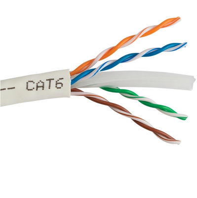 Isolamento della comunicazione dei dati LSZH Cat6 LAN Cable del PVC di 23AWG UTP