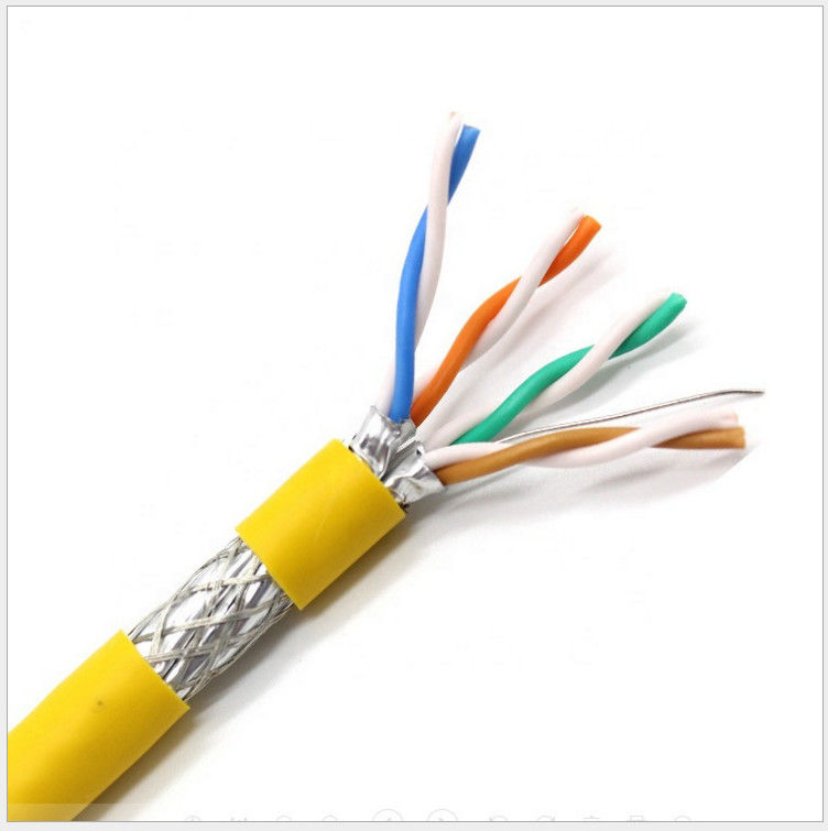 Cavo dell'isolamento SFTP Cat6a del PVC dell'HDPE del conduttore di Al Foil 0.58mm, cavo di Ethernet Cat6a