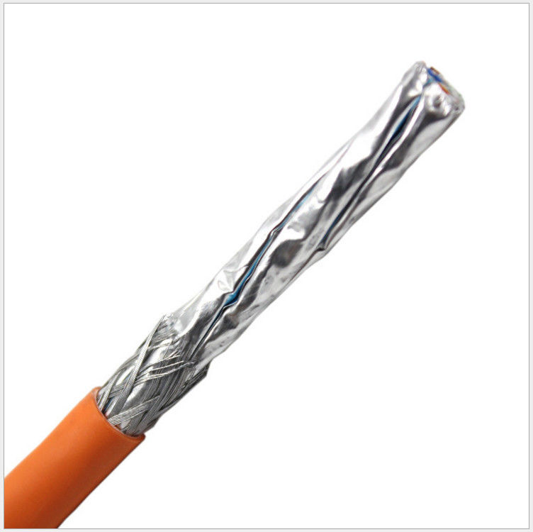 Cavo dell'isolamento SFTP Cat6a del PVC dell'HDPE del conduttore di Al Foil 0.58mm, cavo di Ethernet Cat6a