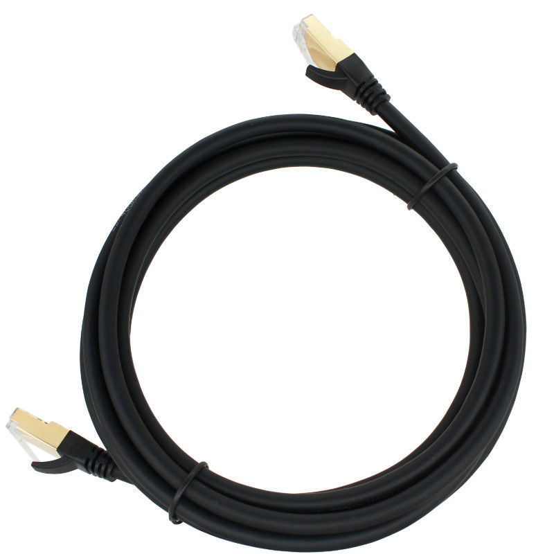 Cavo di toppa su ordinazione della spina Cat7 del ftp SFTP Rj45 del CE ROHS, cavo di Ethernet del gatto 7 1000ft